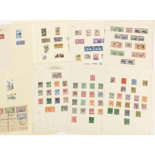 1913 - Commonwealth letter S South Australia, Strait Settlements, Southern Rhodesia and Sudan stamps arrang... 