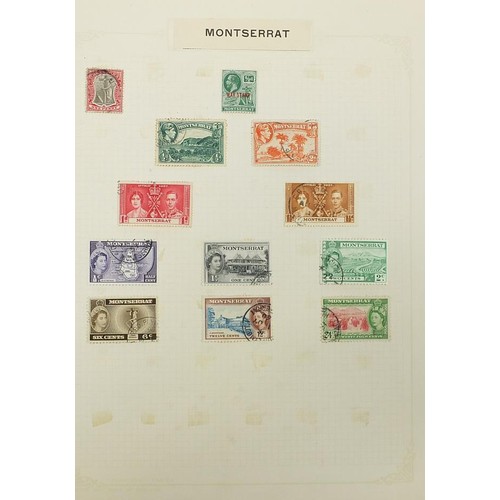 1911 - Commonwealth letters M and N, Monserrat, Morocco Agency, Newfoundland and Nigeria stamps arranged on... 