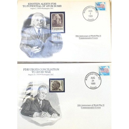 1972 - Fiftieth Anniversary of World War II, collection of commemorative covers arranged in three albums