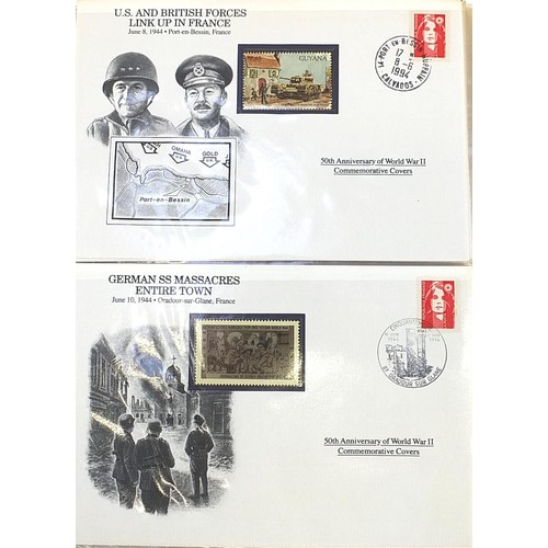 1972 - Fiftieth Anniversary of World War II, collection of commemorative covers arranged in three albums