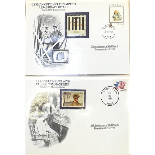 1972 - Fiftieth Anniversary of World War II, collection of commemorative covers arranged in three albums