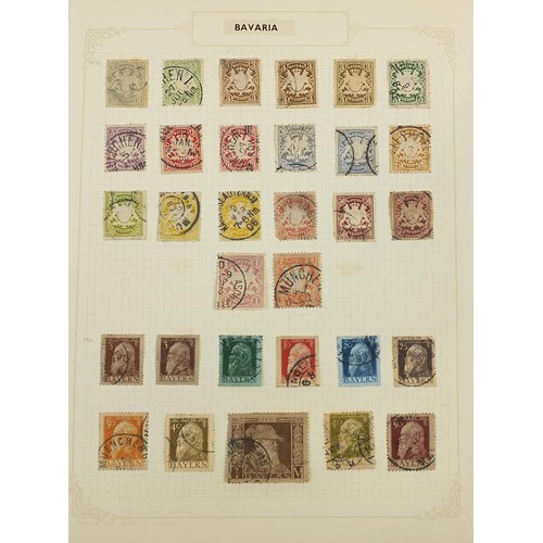 1938 - German States stamps including Bavaria, Danzig, Saar and occupation abroad arranged on several pages