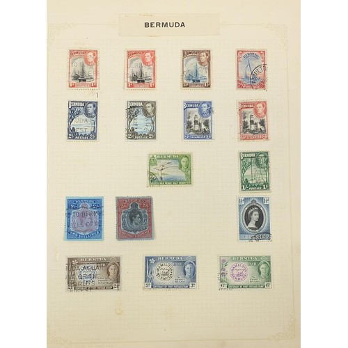 1939 - Commonwealth letter B stamps Bermuda, Basutoland, Bechaunaland arranged on several pages