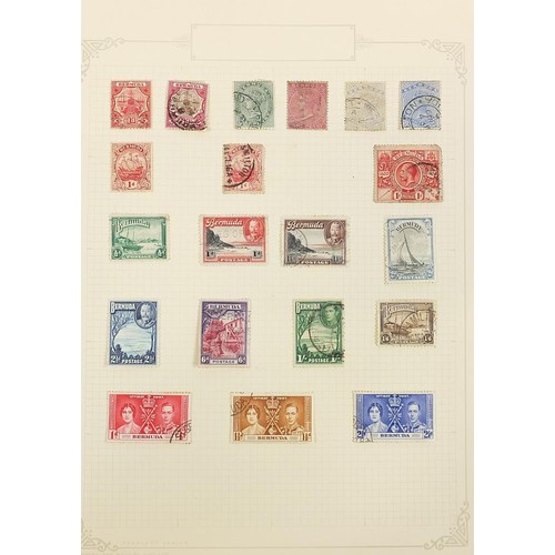 1939 - Commonwealth letter B stamps Bermuda, Basutoland, Bechaunaland arranged on several pages