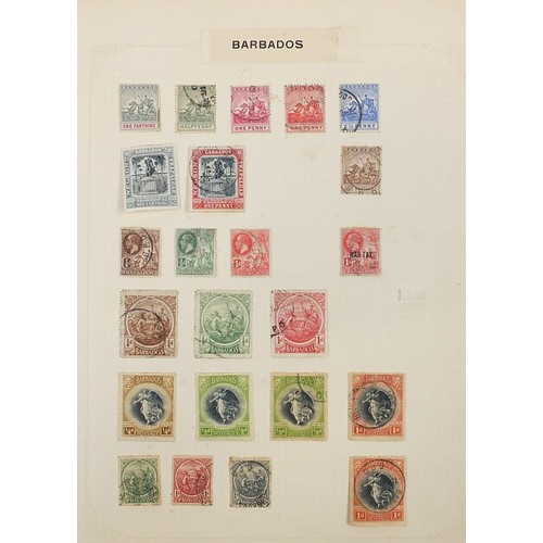 1930 - Commonwealth letter B stamps Bahamas and Barbados arranged on several pages