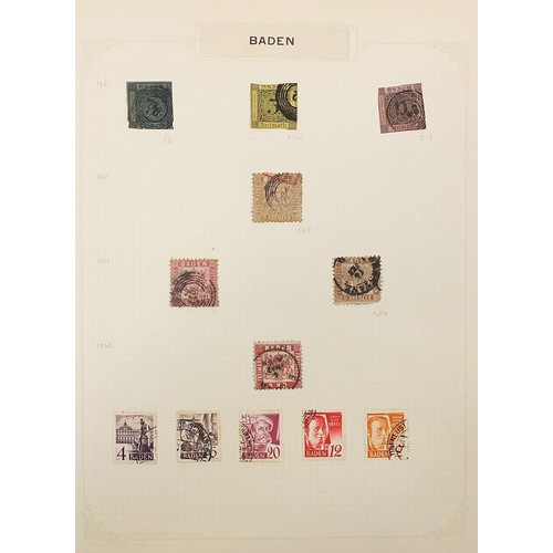 1897 - European countries stamps including Baden, Romania and Bulgaria arranged on several pages