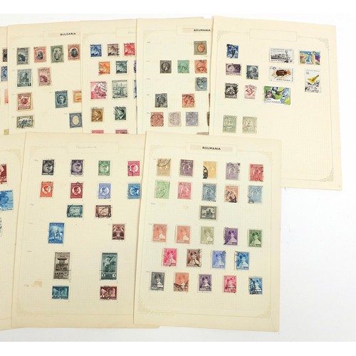 1897 - European countries stamps including Baden, Romania and Bulgaria arranged on several pages