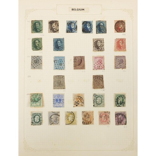 1896 - Extensive collection of Belgium and Colonies stamps arranged on several pages