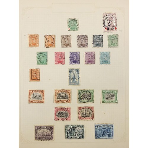 1896 - Extensive collection of Belgium and Colonies stamps arranged on several pages