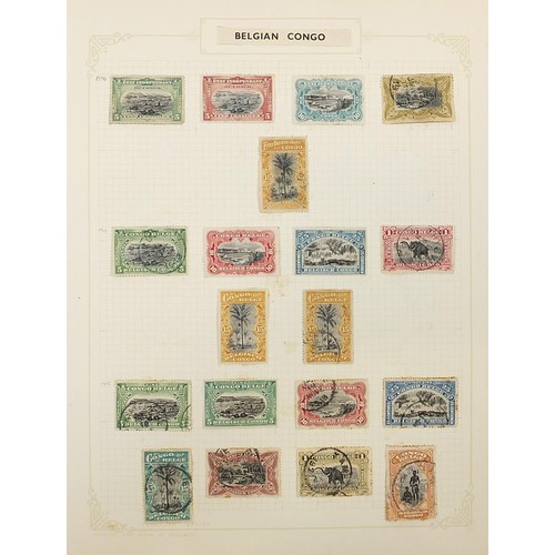 1896 - Extensive collection of Belgium and Colonies stamps arranged on several pages