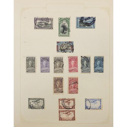 1896 - Extensive collection of Belgium and Colonies stamps arranged on several pages