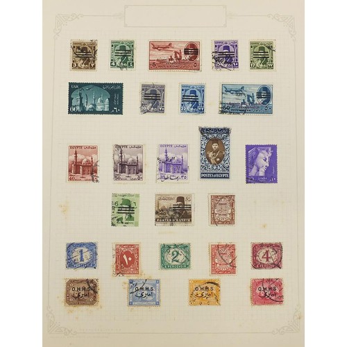 1925 - Egyptian collection of stamps arranged on several pages