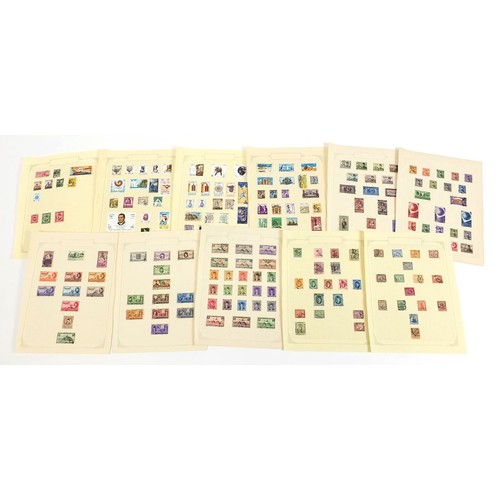 1925 - Egyptian collection of stamps arranged on several pages