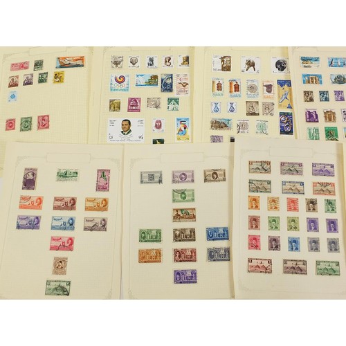 1925 - Egyptian collection of stamps arranged on several pages