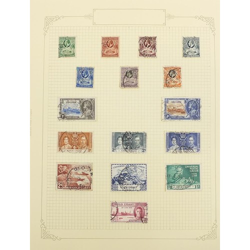 1926 - Commonwealth stamps including Gold Coast, Fiji, South Africa and Gambia arranged on several pages