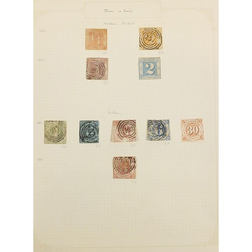 1915 - European stamps including Russia and Bavaria arranged on several pages