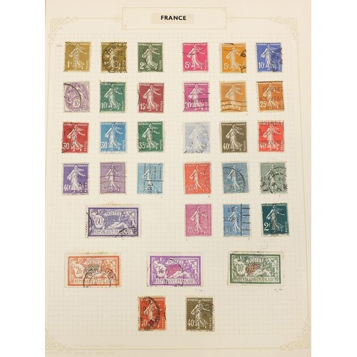 1902 - French collection of stamps arranged on several pages