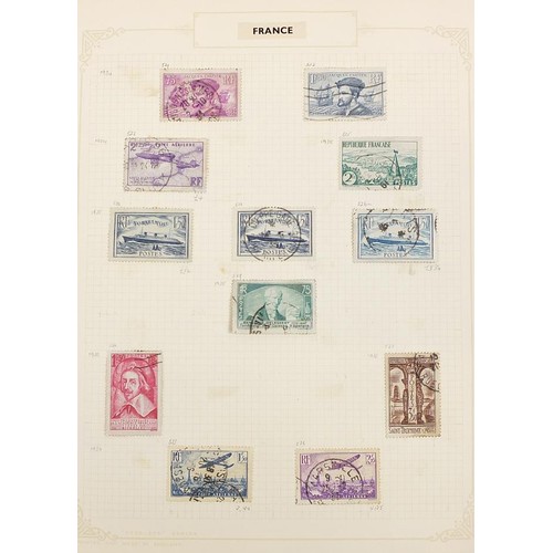 1902 - French collection of stamps arranged on several pages