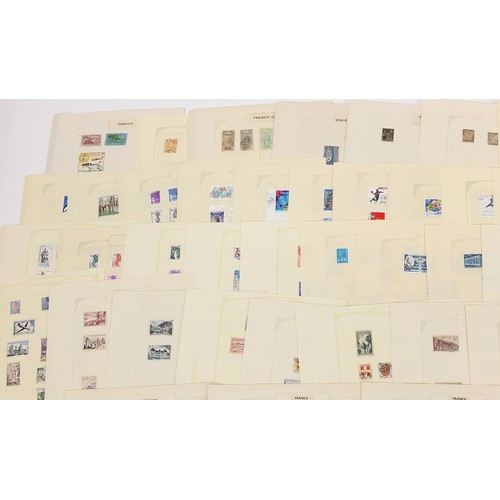 1902 - French collection of stamps arranged on several pages