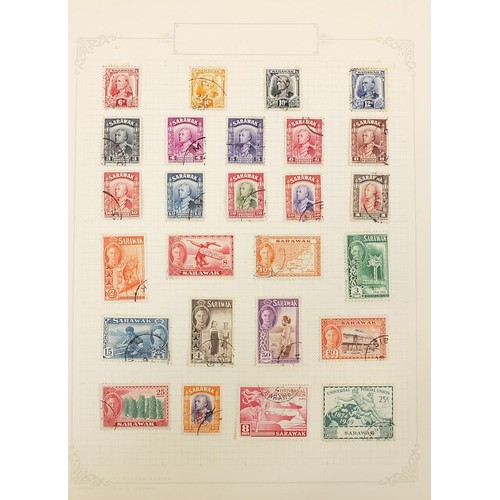 1899 - Commonwealth letter S stamps including Samoa, Sarawak and Seychelles arranged on several pages