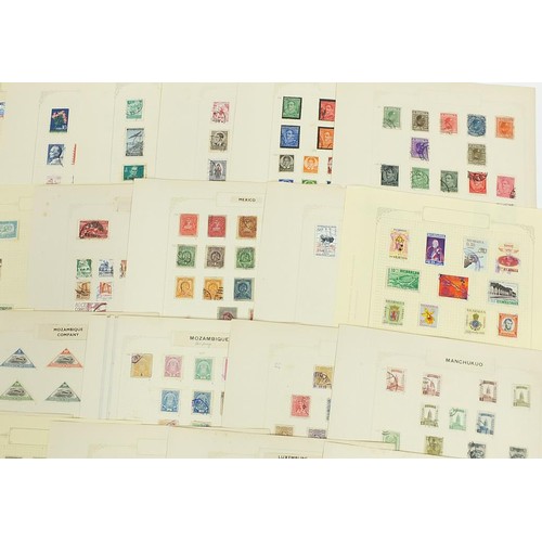 1944 - General collection of stamps including Europe and Central America and Latin America arranged on seve... 