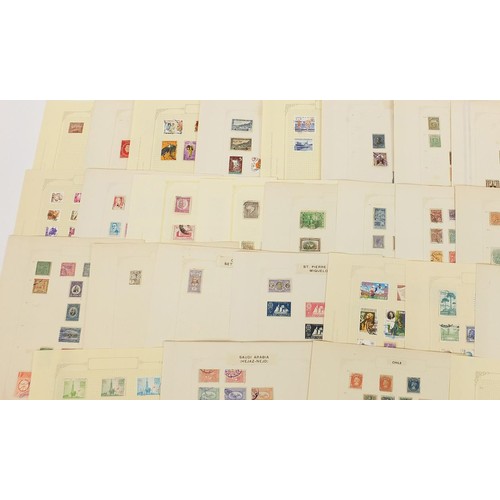 1950 - World collection of stamps including Austria and Brazil arranged on several pages