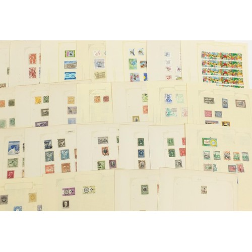 1950 - World collection of stamps including Austria and Brazil arranged on several pages