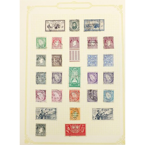 1955 - Irish collection of stamps from early arranged on several pages