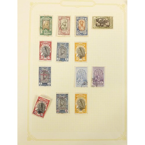 1905 - Foreign collection of letter A stamps including Abyssinia, Argentina and Andorra arranged on several... 