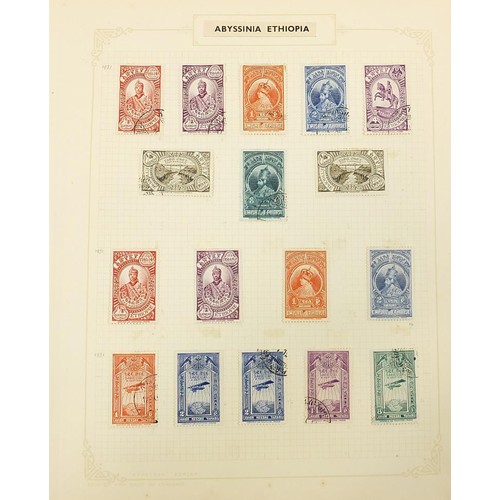 1905 - Foreign collection of letter A stamps including Abyssinia, Argentina and Andorra arranged on several... 