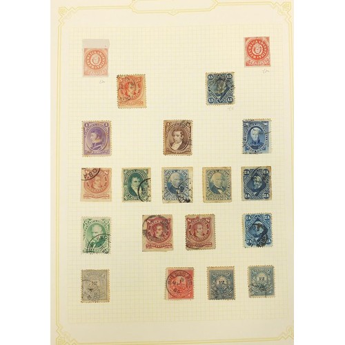 1905 - Foreign collection of letter A stamps including Abyssinia, Argentina and Andorra arranged on several... 