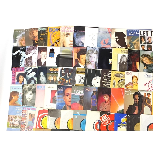 632 - Collection of 45rpm records including Paul McCartney, Kylie Minogue, The Human League and Jason Dono... 