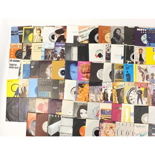 634 - Collection of 45rpm records including Roxanne, The Electric Light Orchestra, Depeche Mode and Cultur... 