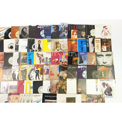 634 - Collection of 45rpm records including Roxanne, The Electric Light Orchestra, Depeche Mode and Cultur... 