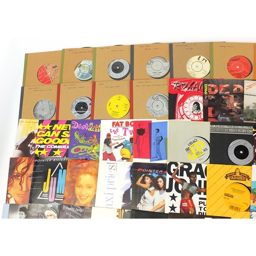 634 - Collection of 45rpm records including Roxanne, The Electric Light Orchestra, Depeche Mode and Cultur... 