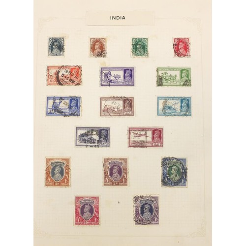 1958 - Indian collection of stamps from early arranged on several pages