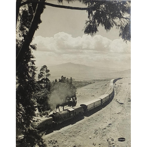 538 - Collection of East African Railway Harbour advertising photographs including tribesmen, some with st... 