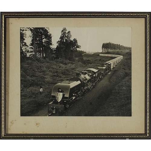 538 - Collection of East African Railway Harbour advertising photographs including tribesmen, some with st... 