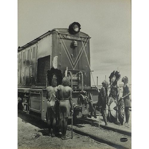 538 - Collection of East African Railway Harbour advertising photographs including tribesmen, some with st... 