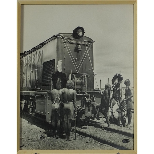 538 - Collection of East African Railway Harbour advertising photographs including tribesmen, some with st... 