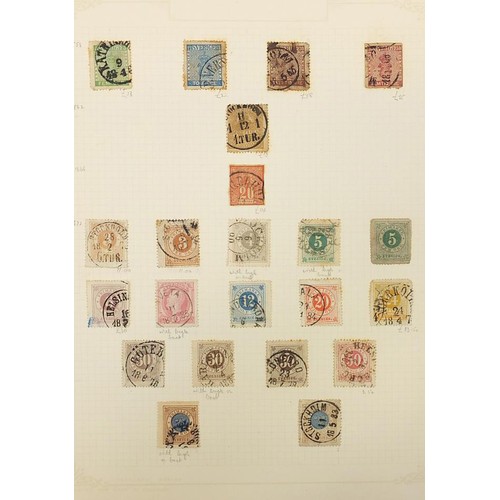 1962 - Collection of Swedish stamps from early arranged on several pages