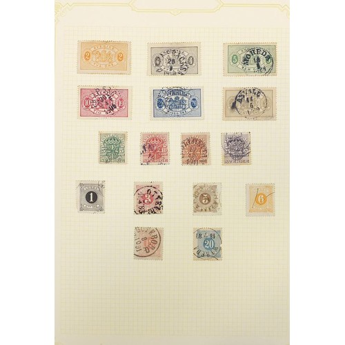 1962 - Collection of Swedish stamps from early arranged on several pages