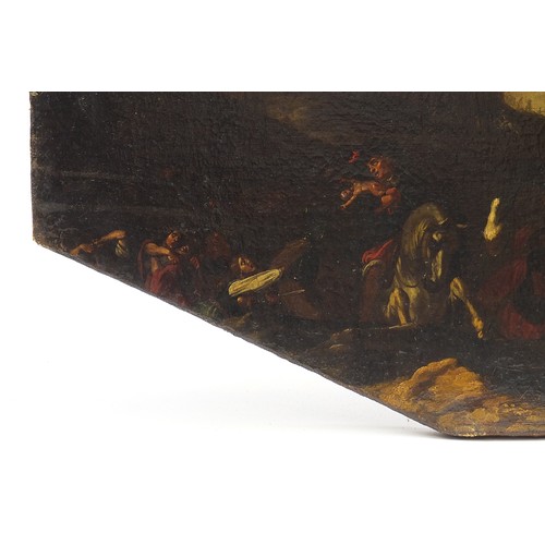 988 - Massacre of the innocents, 16th/17th century Italian old master oil on canvas, stencil marks and ins... 