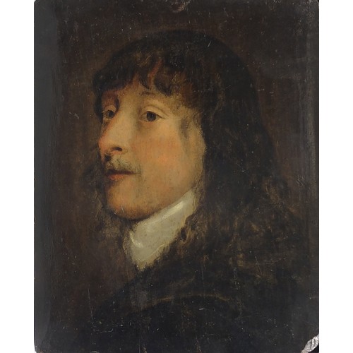 976 - Head and shoulders portrait of a gentleman, possibly Prince Rupert of the Rhine, 17th century Old Ma... 