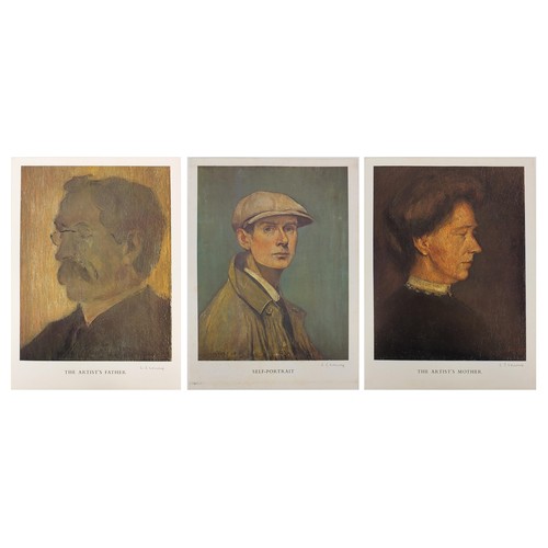 991 - Laurence Stephen Lowry - The Lowrys, set of three pencil signed prints in colour of the artist's mot... 