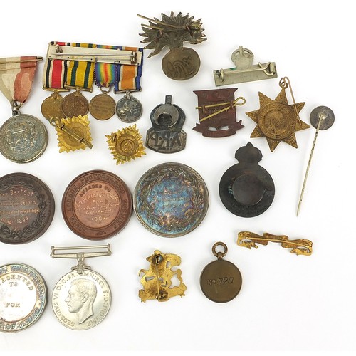 461 - Good British military World War I four medal group and related militaria relating to Lieutenant Gilb... 