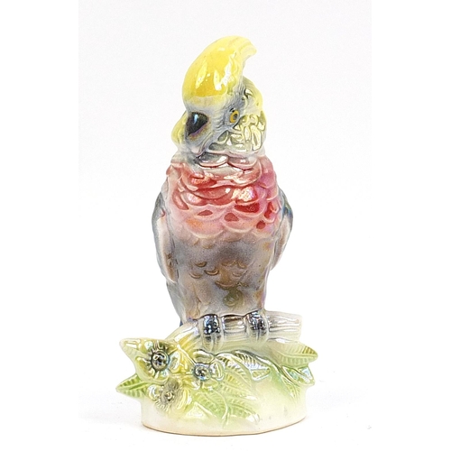 22 - Jema Pottery, Holland hand painted model of a parrot, numbered 701 to the base, 19cm high
