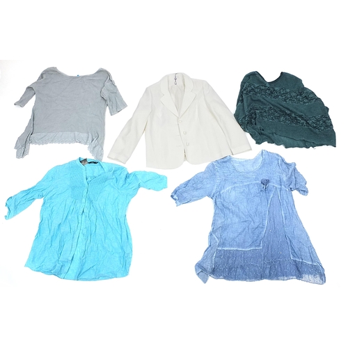 274 - Ladies summer tops and a cream summer jacket, sizes 16 - 20