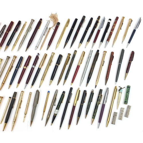 72 - Collection of vintage and later propelling pencils including Parker, De La Rue, Burnham, Conway Stew... 