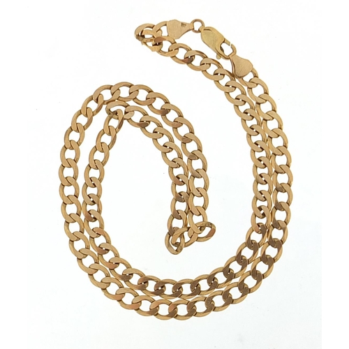 872 - 9ct gold curb link necklace, 53cm in length, 20.8g